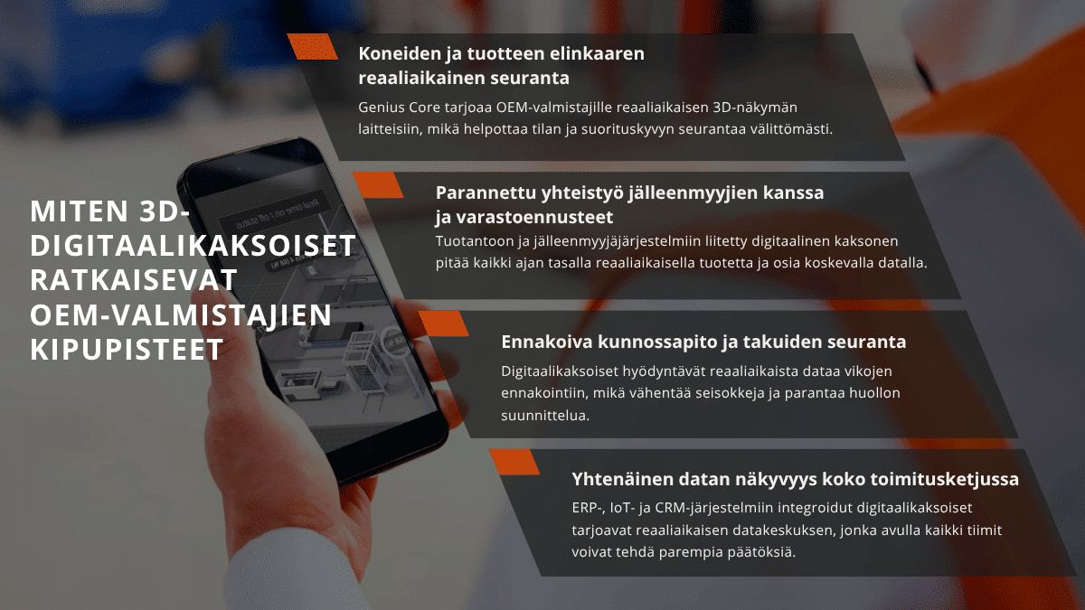 Miten digitaaliset kaksoset ratkaisevat OEM-valmistajien kipupisteitä 