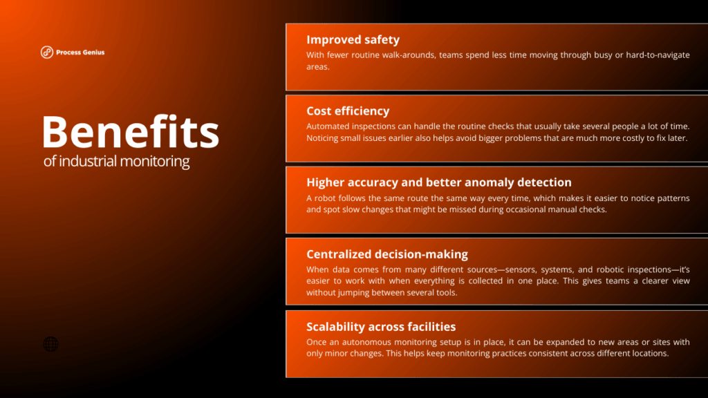 Benefits of autonomous industrial monitoring Benefits of autonomous industrial monitoring