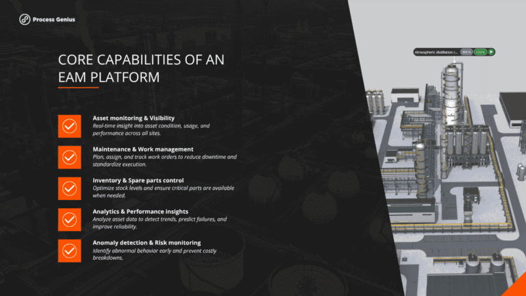 Capabilities of an EAM platform